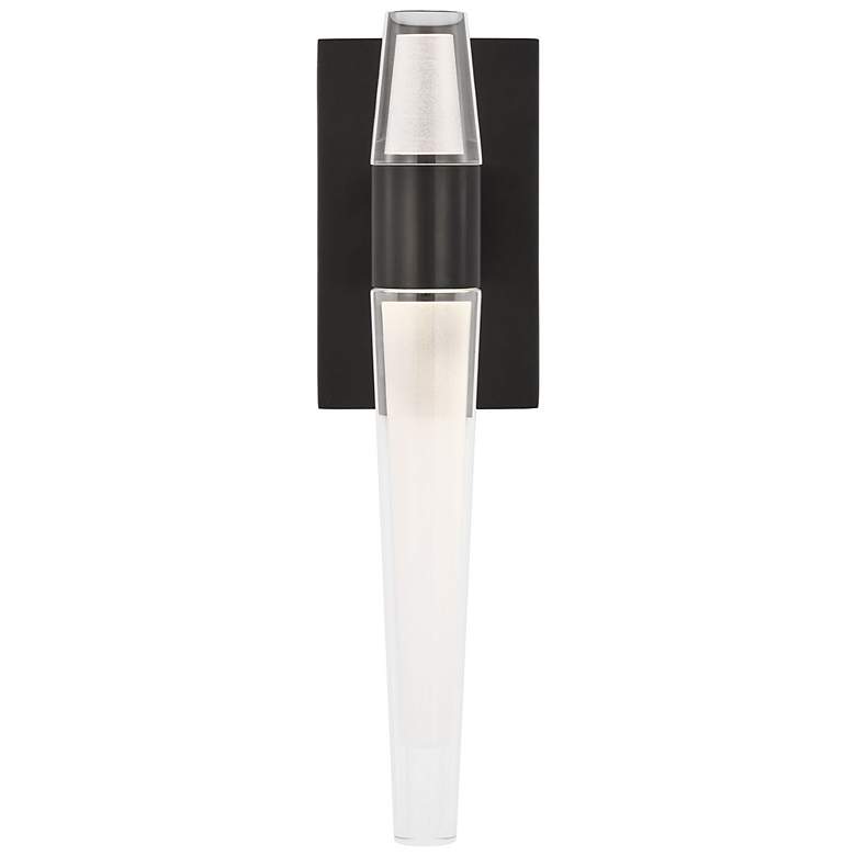 Image 1 Visual Comfort Lassell 10 3/4"W Bronze LED Sconce w/ Crystal
