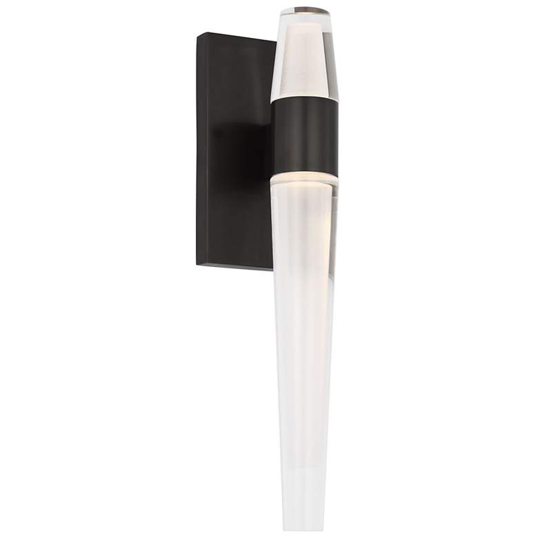 Image 2 Visual Comfort Lassell 10 3/4"W Bronze LED Sconce w/ Crystal more views