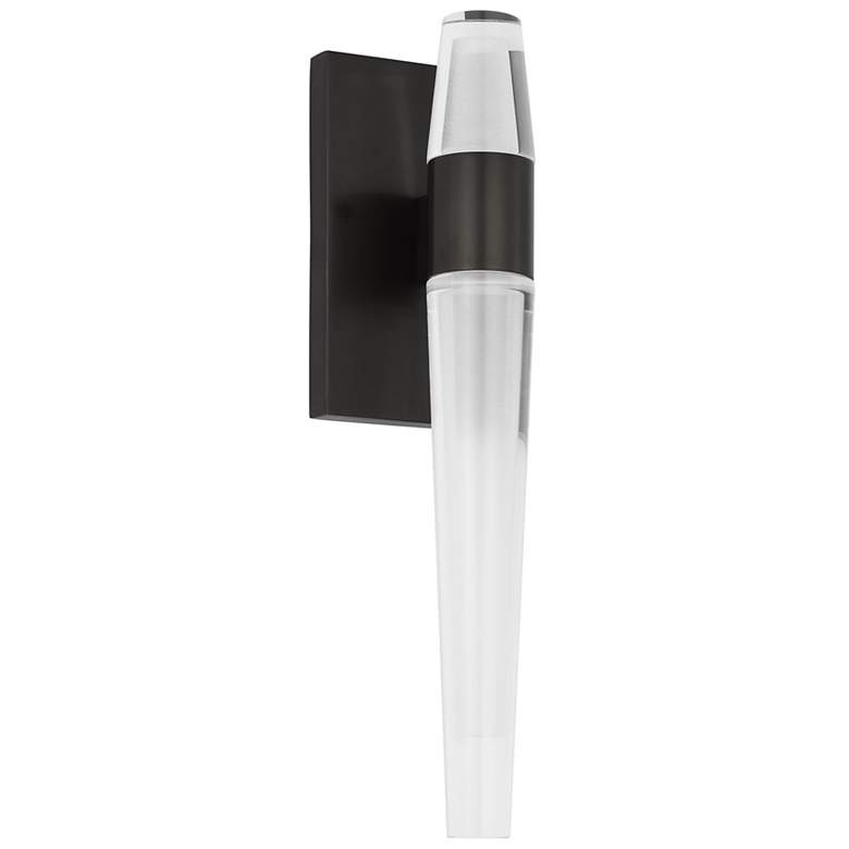 Image 3 Visual Comfort Lassell 10 3/4"W Bronze LED Sconce w/ Crystal more views