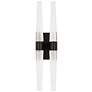 1_Visual Comfort Lassell 16"H Bronze and Crystal LED Sconce