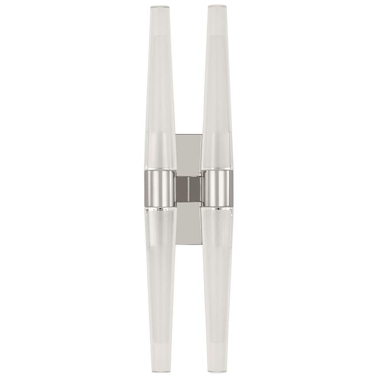 Image 3 Visual Comfort Lassell 16"H Bronze and Crystal LED Sconce more views