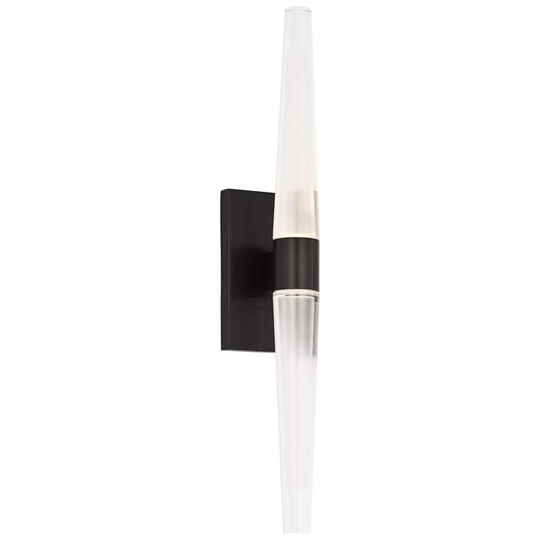Image 2 Visual Comfort Lassell 16"W Bronze and Crystal LED Sconce more views