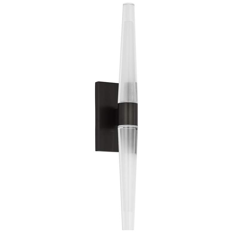 Image 3 Visual Comfort Lassell 16"W Bronze and Crystal LED Sconce more views