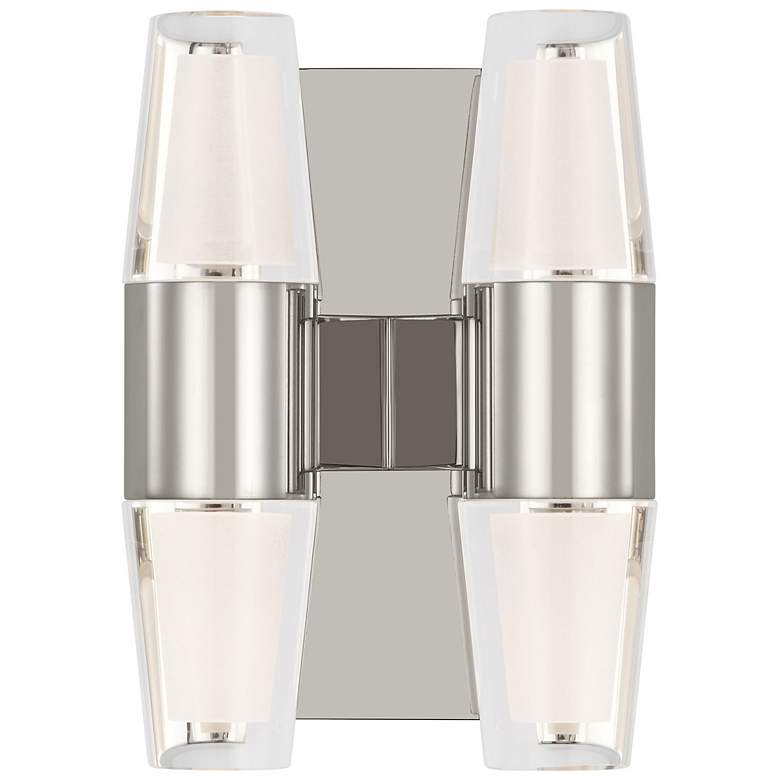 Image 1 Visual Comfort Lassell 5 1/2"H Nickel 4-Light LED Sconce