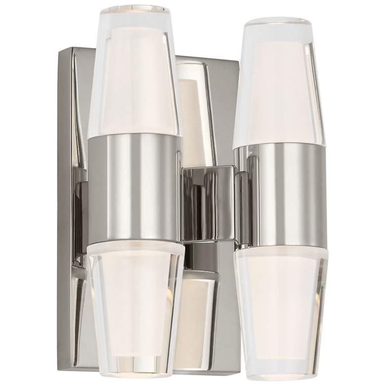Image 2 Visual Comfort Lassell 5 1/2"H Nickel 4-Light LED Sconce more views