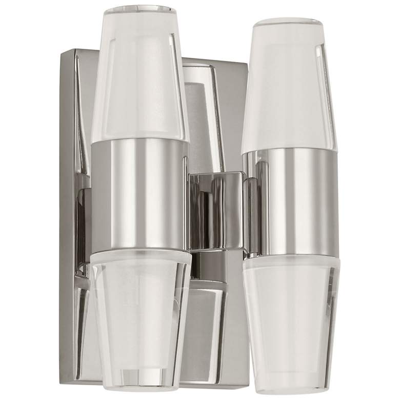 Image 3 Visual Comfort Lassell 5 1/2"H Nickel 4-Light LED Sconce more views