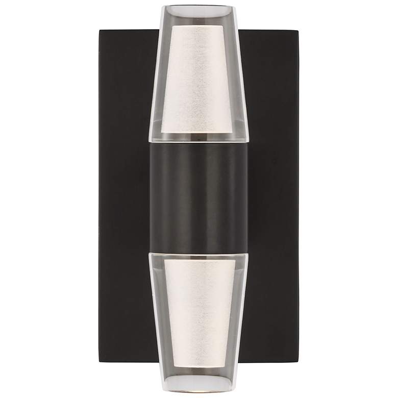 Image 1 Visual Comfort Lassell 5 1/2"W Bronze 2-Light LED Sconce