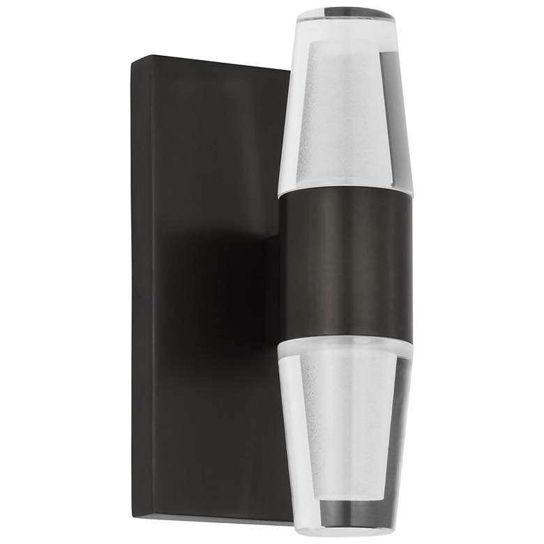 Image 3 Visual Comfort Lassell 5 1/2"W Bronze 2-Light LED Sconce more views