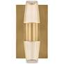 1_Visual Comfort Lassell 5 3/4" Modern Crystal and Brass Wall Sconce