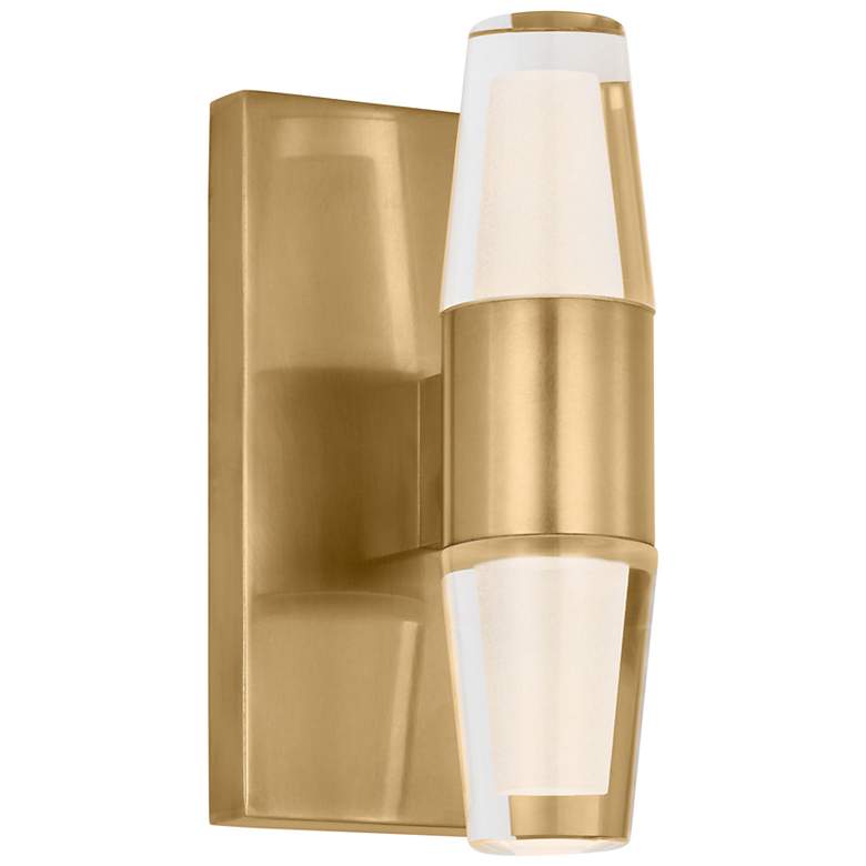 Image 2 Visual Comfort Lassell 5 3/4" Modern Crystal and Brass Wall Sconce more views