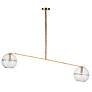 2_Visual Comfort Lowing 58" Wide Antique Brass 2-Light Pendant more views