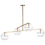 2_Visual Comfort Lowing 58"W Antique Brass 4-Light Chandelier more views