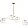 Thumbnail1 of Visual Comfort Lowing 58"W Real Brass 4-Light Chandelier
