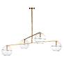 Thumbnail2 of Visual Comfort Lowing 58"W Real Brass 4-Light Chandelier more views