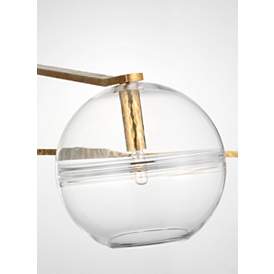 Image5 of Visual Comfort Lowing 58"W Real Brass 4-Light Chandelier more views
