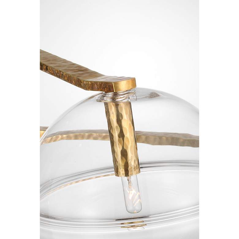 Image 6 Visual Comfort Lowing 58"W Real Brass 4-Light Chandelier more views