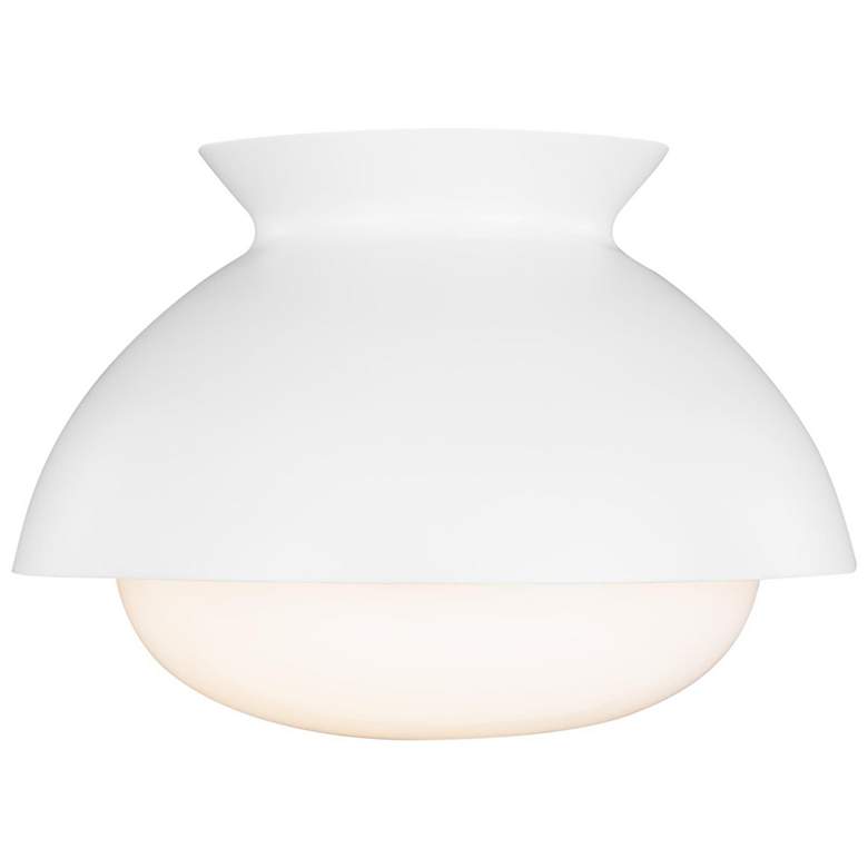 Image 2 Visual Comfort Lucerne 9" Wide Modern Matte White Ceiling Light