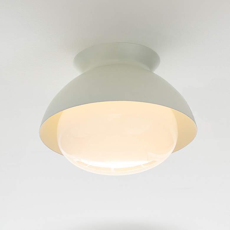 Image 1 Visual Comfort Lucerne 9" Wide Modern Matte White Ceiling Light