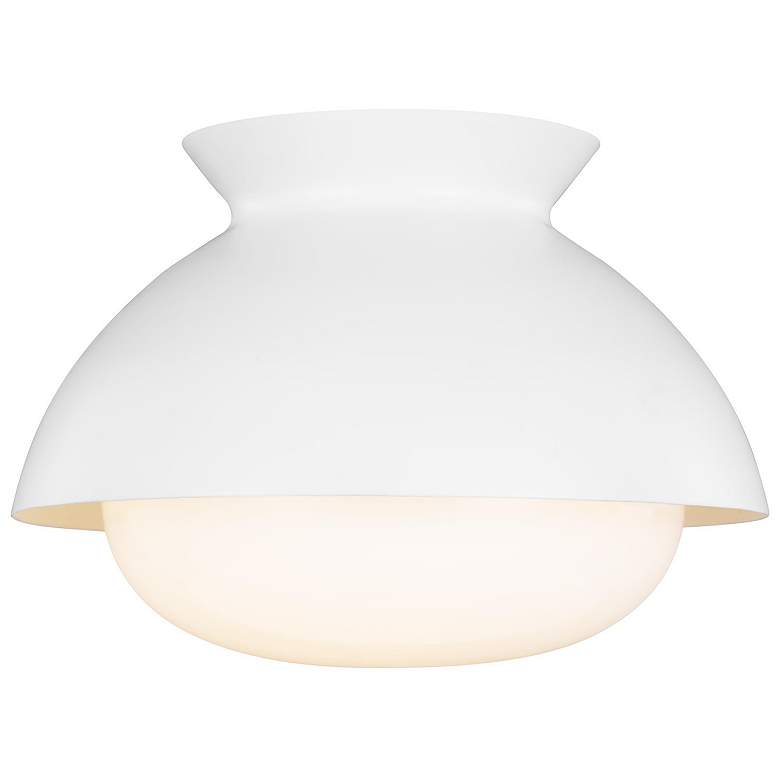 Image 4 Visual Comfort Lucerne 9" Wide Modern Matte White Ceiling Light more views