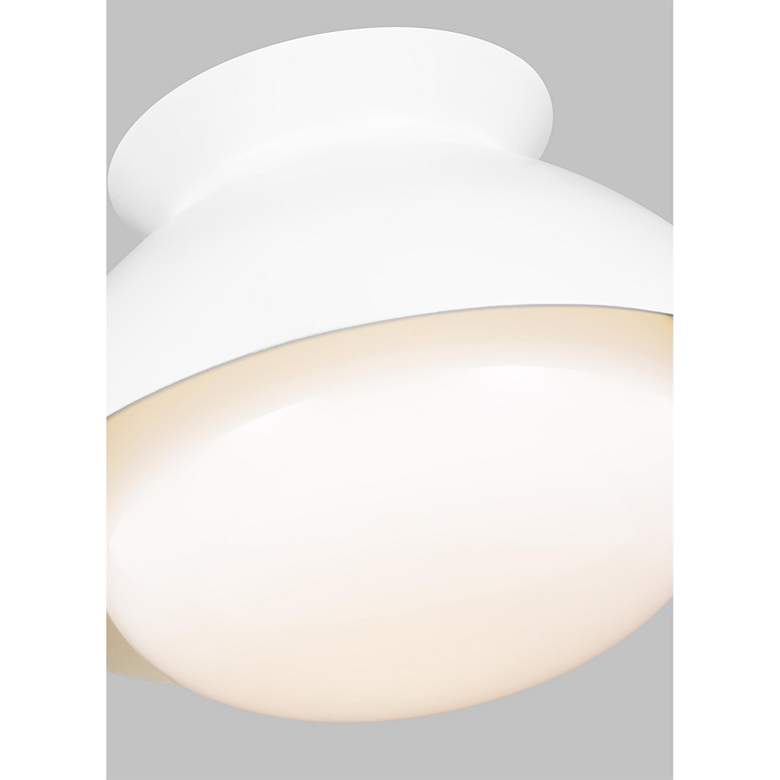 Image 5 Visual Comfort Lucerne 9" Wide Modern Matte White Ceiling Light more views