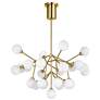 1_Visual Comfort Mara 29"W Aged Brass 25-Light LED Chandelier