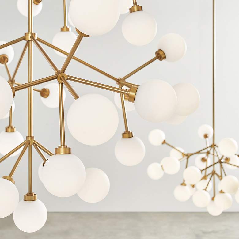 Image 2 Visual Comfort Mara 29"W Aged Brass 25-Light LED Chandelier more views