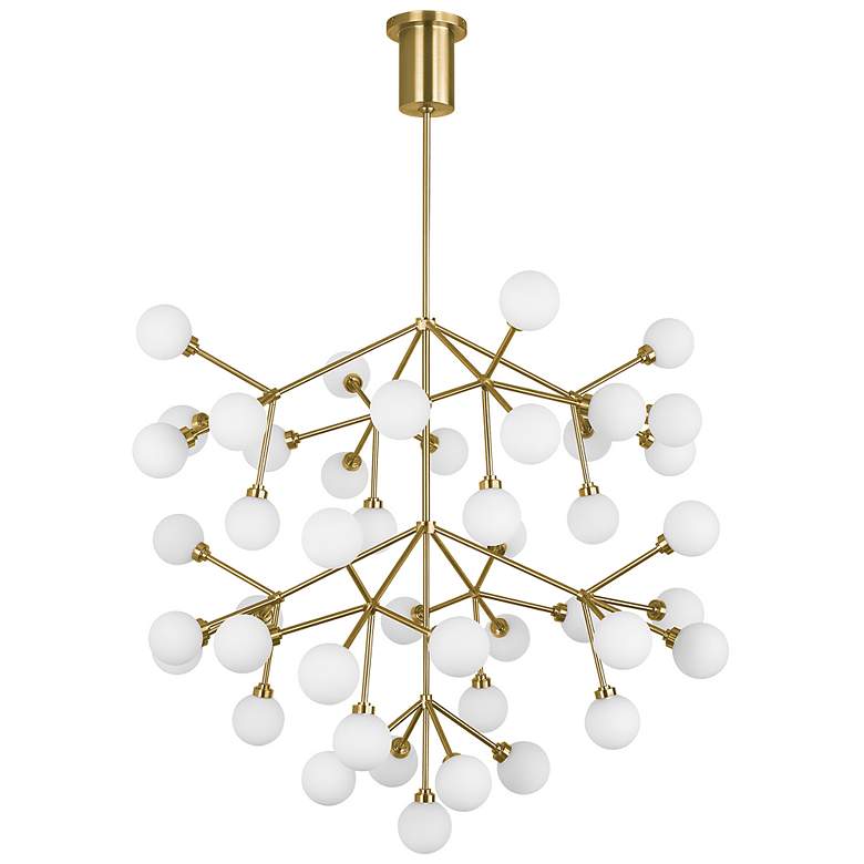 Image 2 Visual Comfort Mara 32 1/2"W Brass 45-Light LED Chandelier