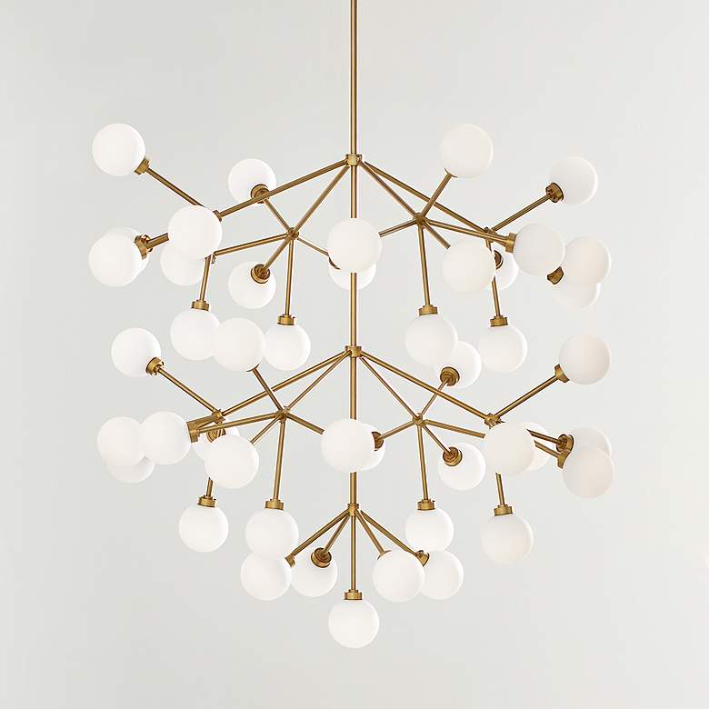 Image 1 Visual Comfort Mara 32 1/2"W Brass 45-Light LED Chandelier