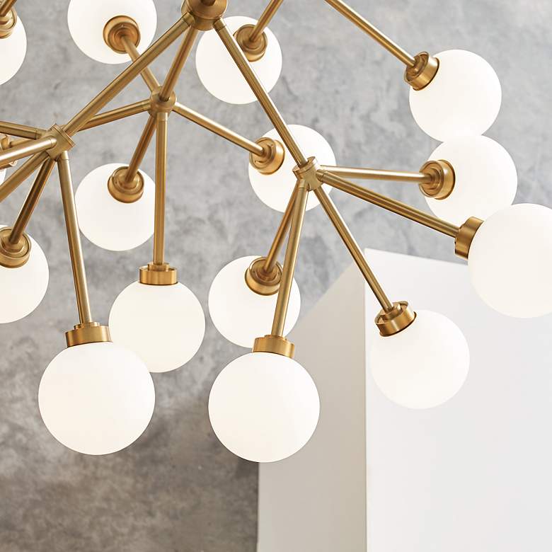 Image 7 Visual Comfort Mara 32 1/2"W Brass 45-Light LED Chandelier more views