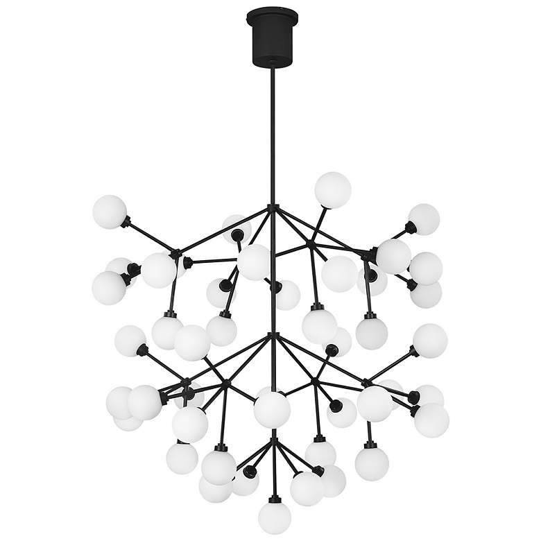 Image 2 Visual Comfort Mara 32"W Matte Black LED 45-Light Chandelier