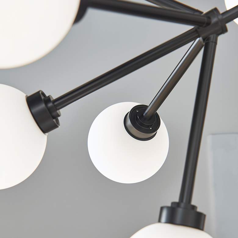 Image 3 Visual Comfort Mara 32"W Matte Black LED 45-Light Chandelier more views
