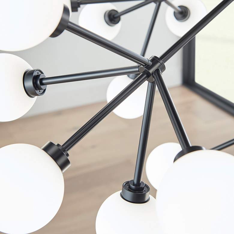 Image 4 Visual Comfort Mara 32"W Matte Black LED 45-Light Chandelier more views