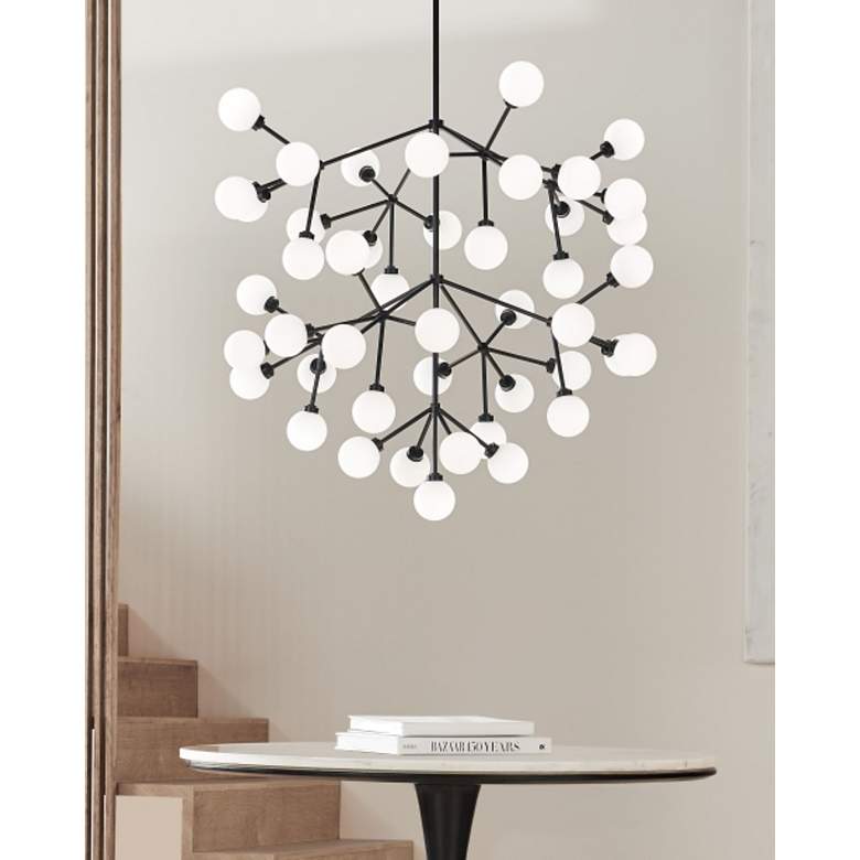 Image 5 Visual Comfort Mara 32"W Matte Black LED 45-Light Chandelier more views