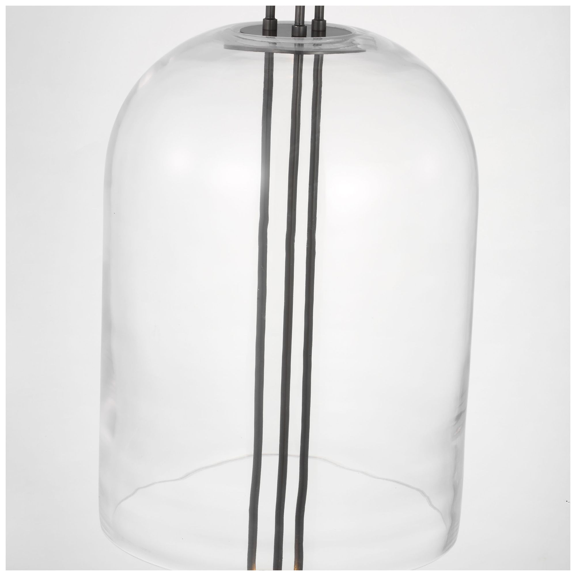 Image 4 Visual Comfort Modern 2700K LED 10 inch Diameter Bronze and Glass Pendant more views