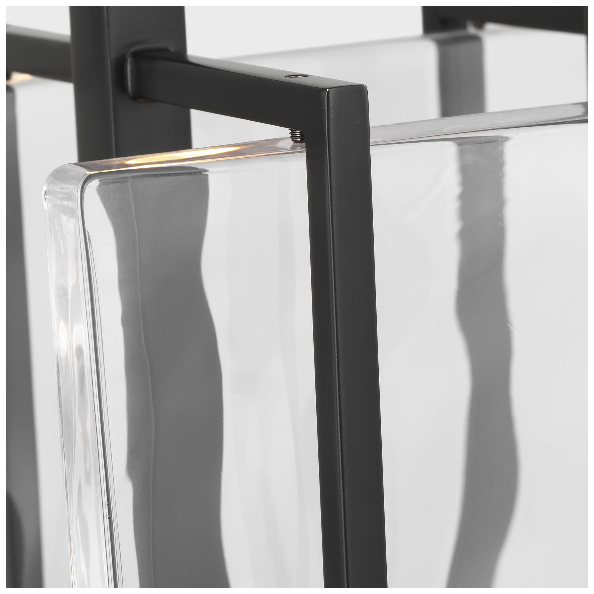 Image 3 Visual Comfort Modern 2700K LED 28 inch Black and Chunky Glass Pendant more views