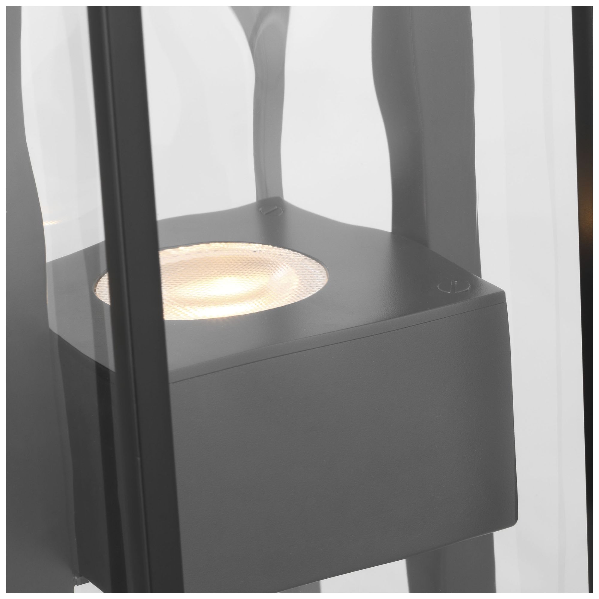 Image 4 Visual Comfort Modern 2700K LED 28 inch Black and Chunky Glass Pendant more views