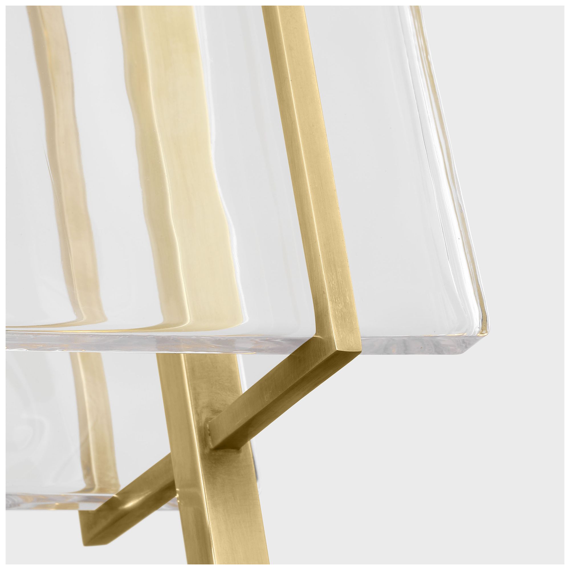 Image 3 Visual Comfort Modern 2700K LED 28 inch Brass and Chunky Glass Pendant more views