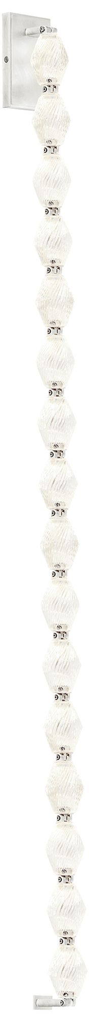 Image 2 Visual Comfort Modern 2700K LED 53 inch Tall Crystal and Nickel Wall Sconce more views