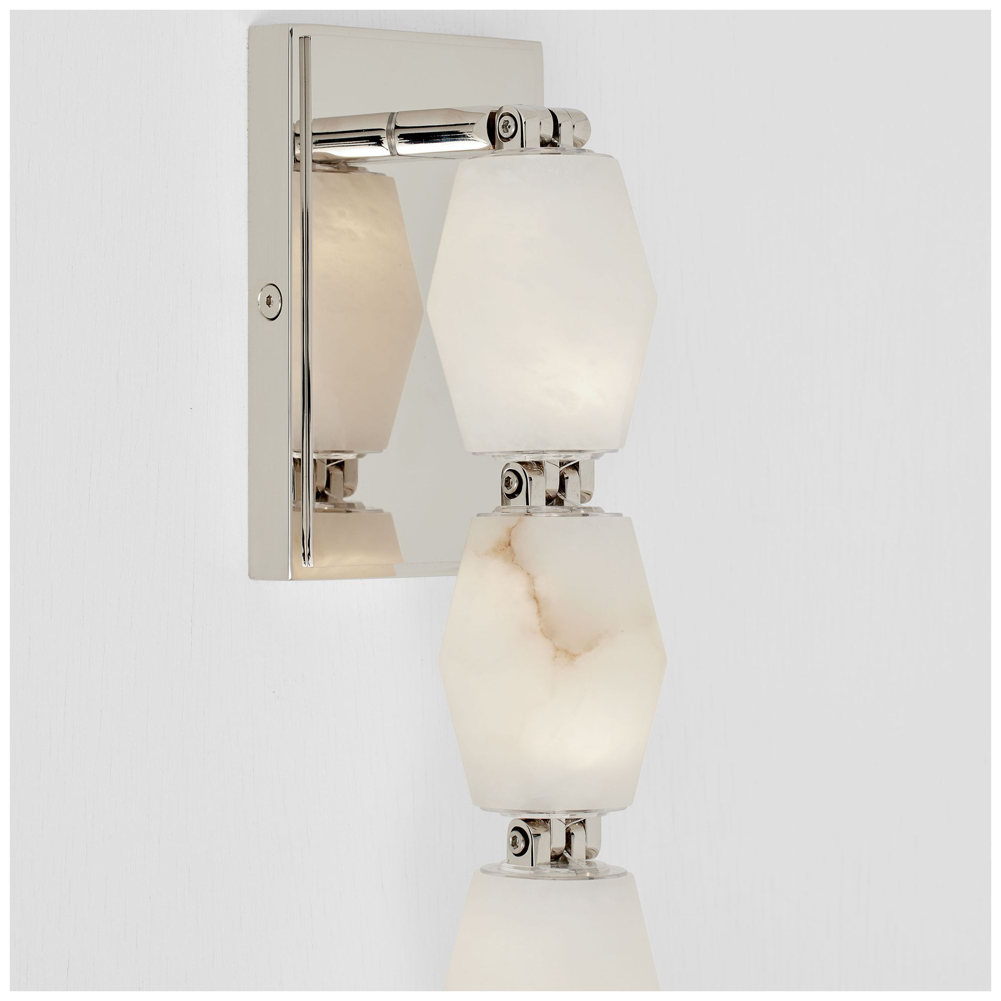 Image 3 Visual Comfort Modern 27K LED 53 inch Tall Alabaster and Nickel Wall Sconce more views
