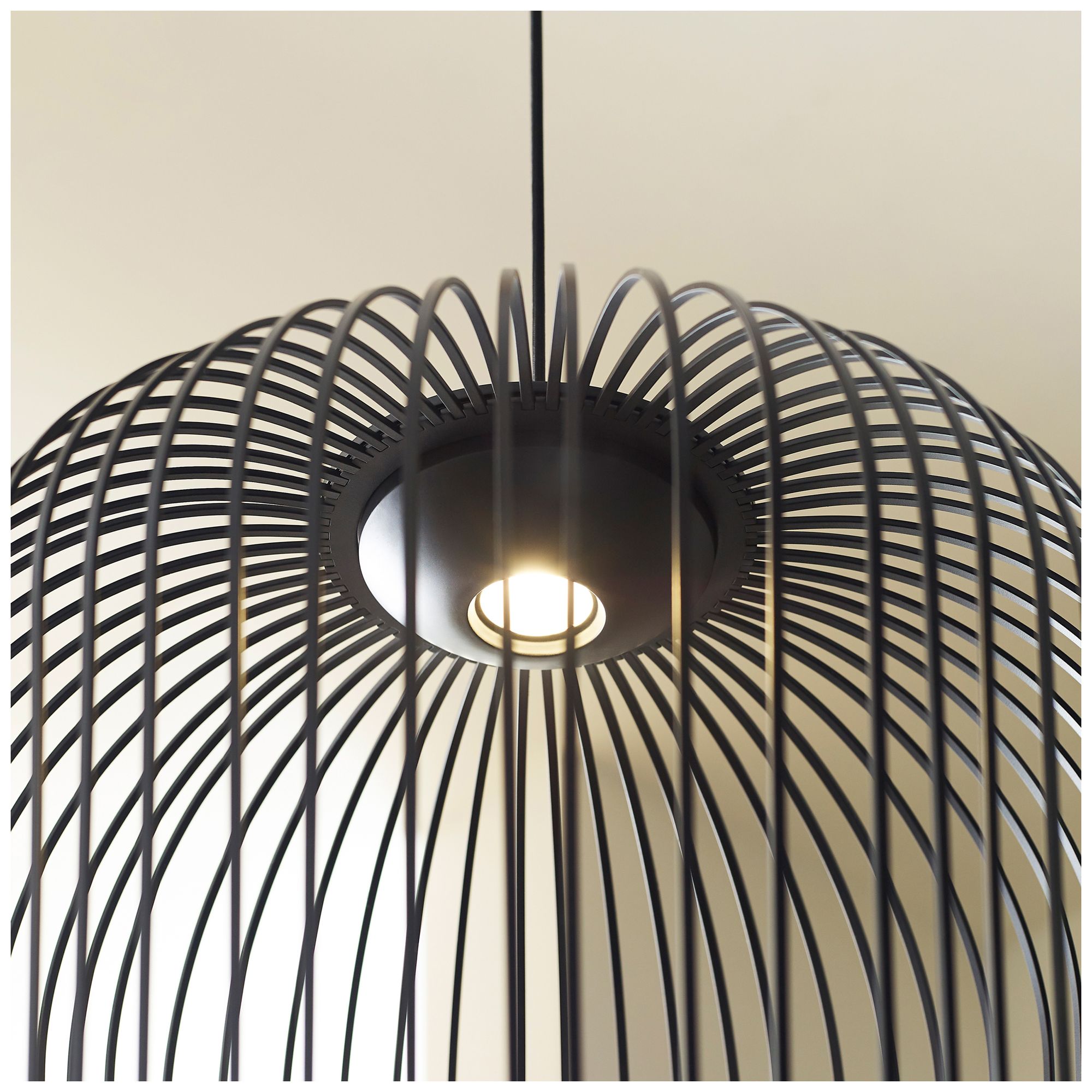 Visual Comfort Modern 3000K LED 23 inch Diameter Matte Black Metal Pendant