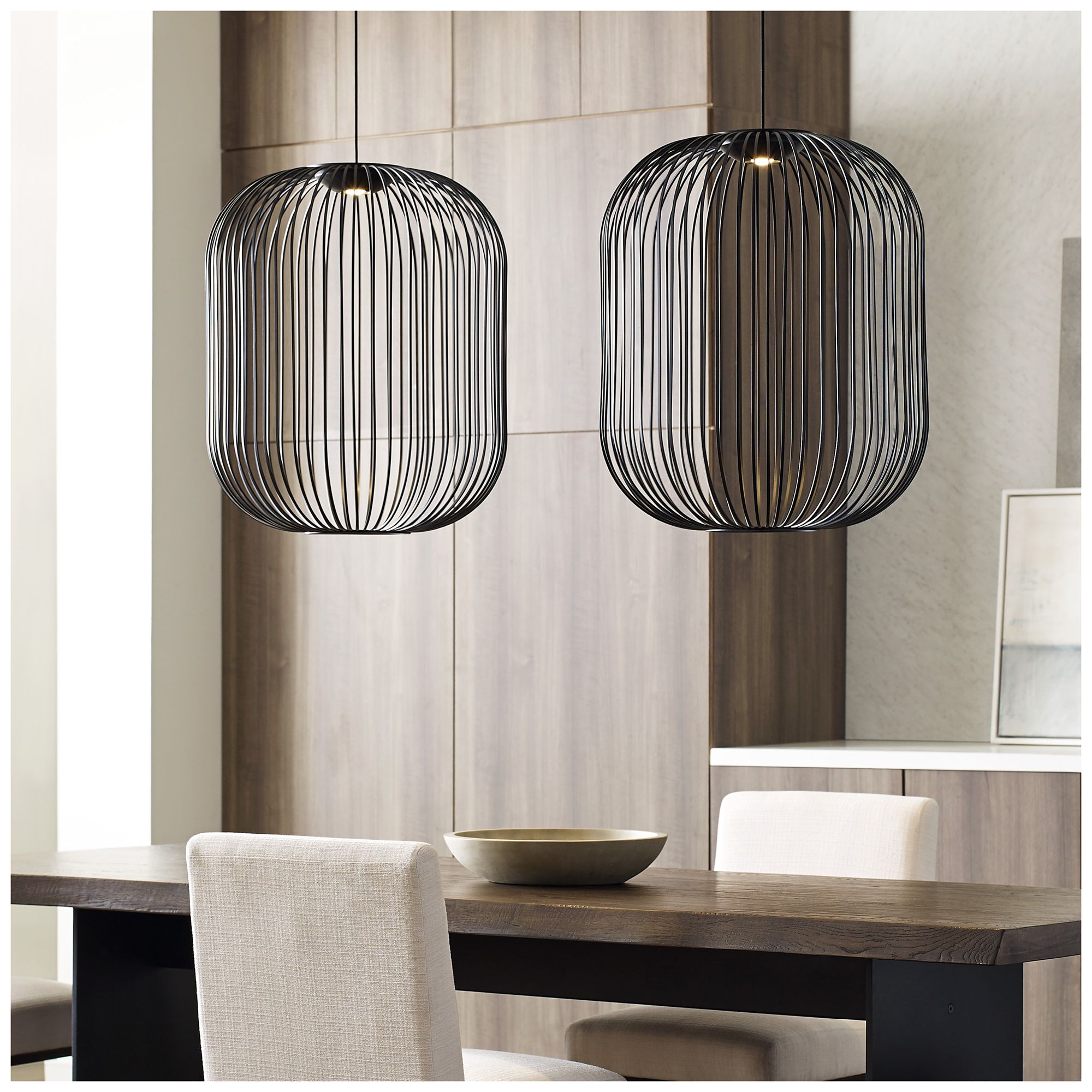 Image 5 Visual Comfort Modern 3000K LED 23 inch Diameter Matte Black Metal Pendant more views