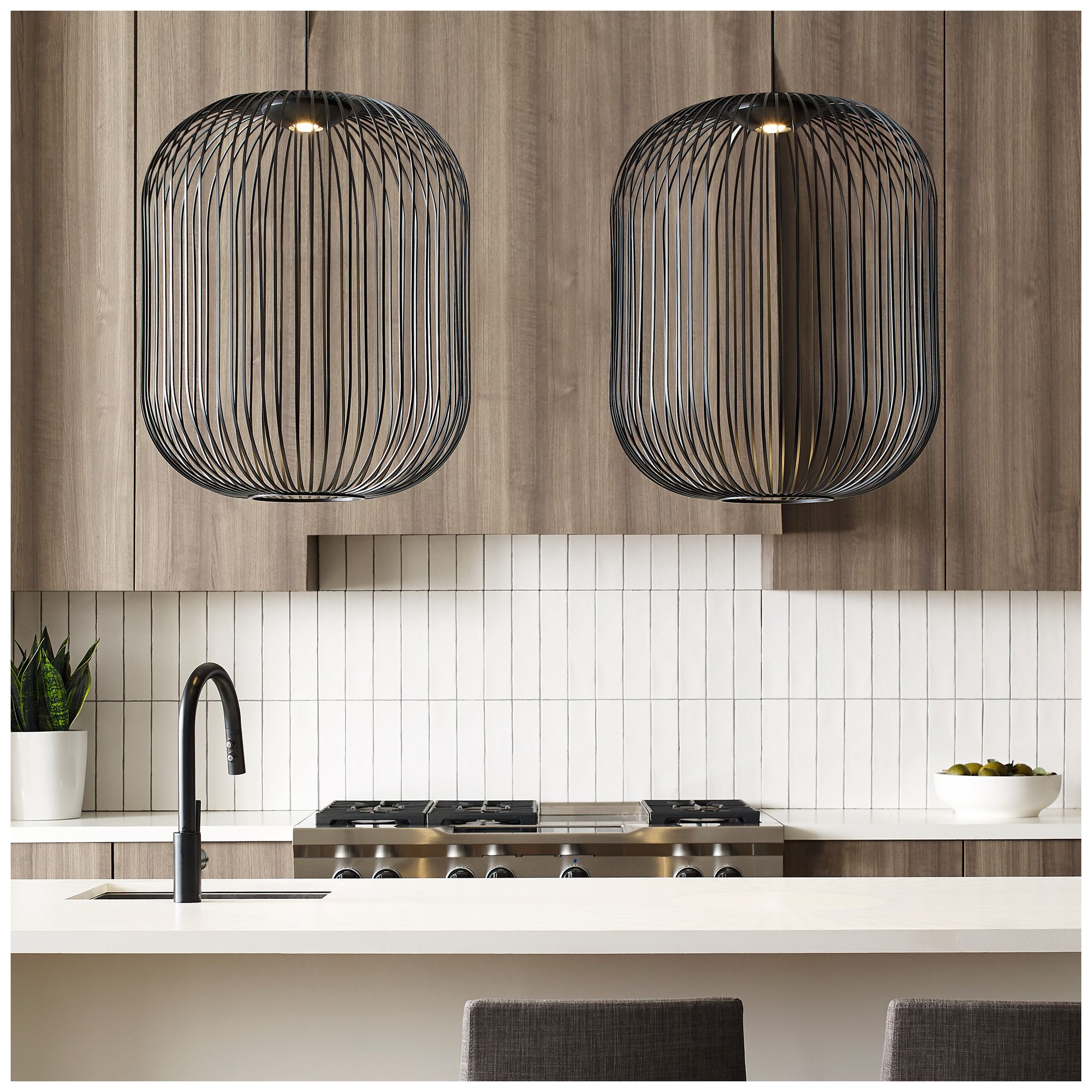 Image 6 Visual Comfort Modern 3000K LED 23 inch Diameter Matte Black Metal Pendant more views
