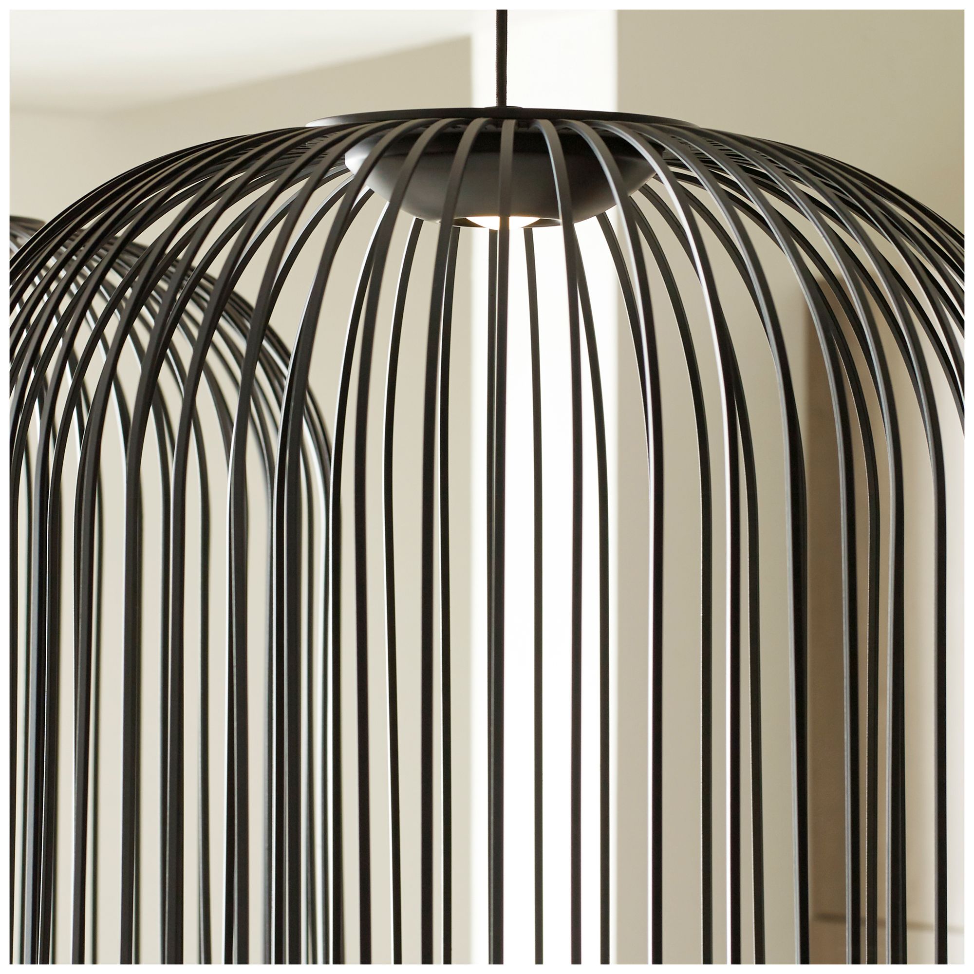 Visual Comfort Modern 3000K LED 23 inch Diameter Matte Black Metal Pendant