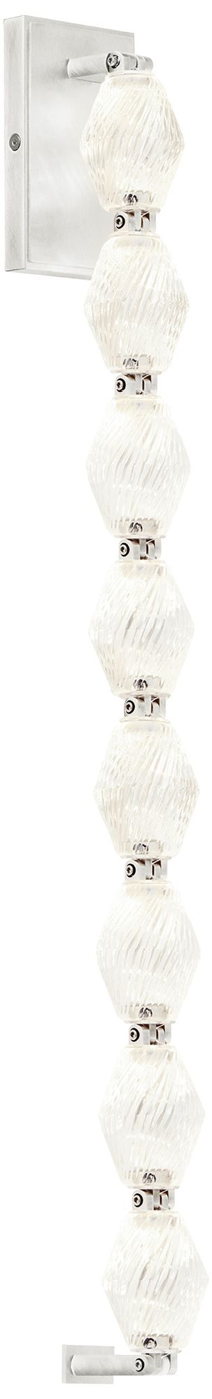 Visual Comfort Modern 3000K LED 40 inch Tall Crystal and Bronze Wall Sconce