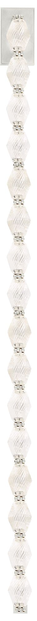 Visual Comfort Modern 3000K LED 53 inch Tall Crystal and Nickel Wall Sconce