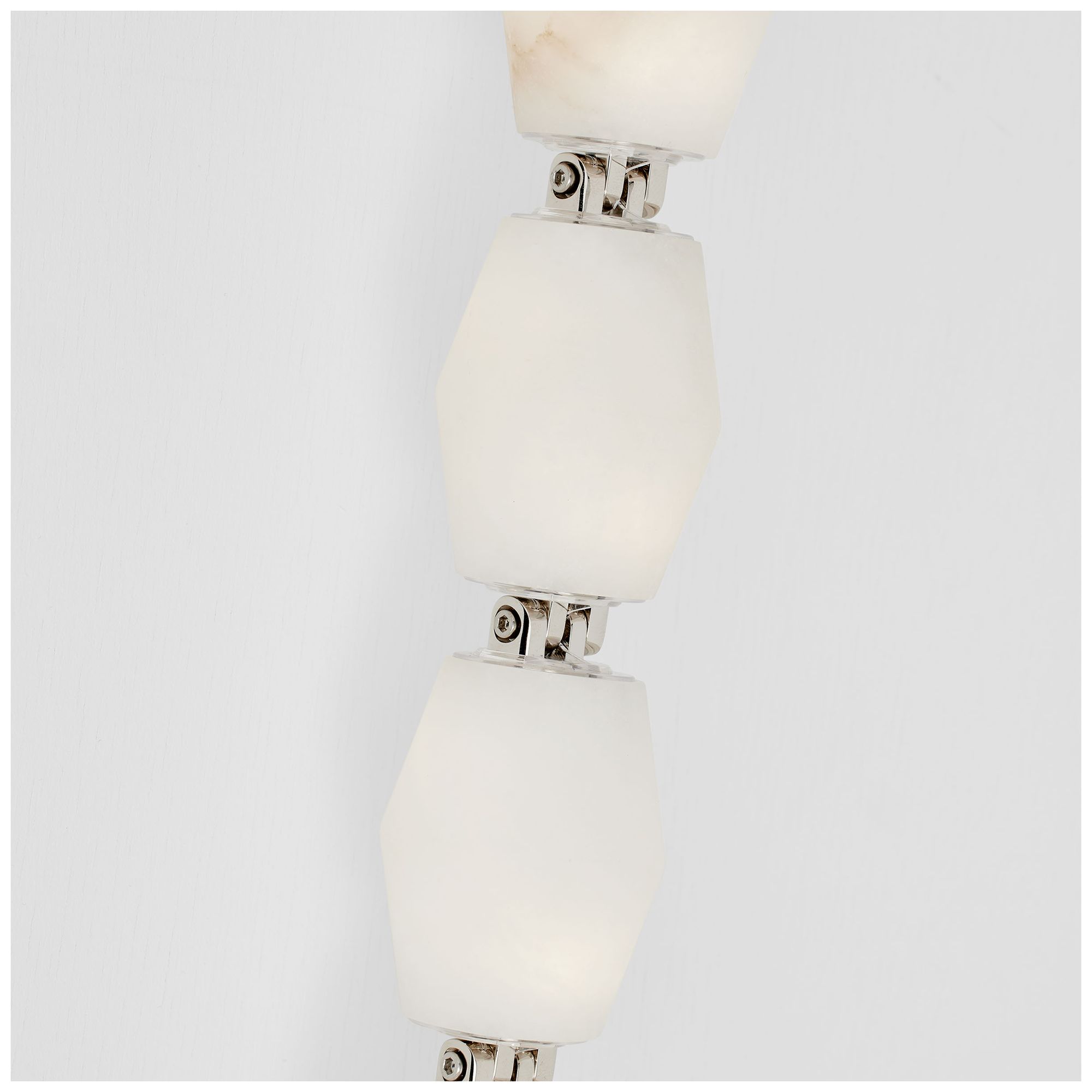 Image 4 Visual Comfort Modern 30K LED 15 inch Tall Alabaster and Nickel Wall Sconce more views