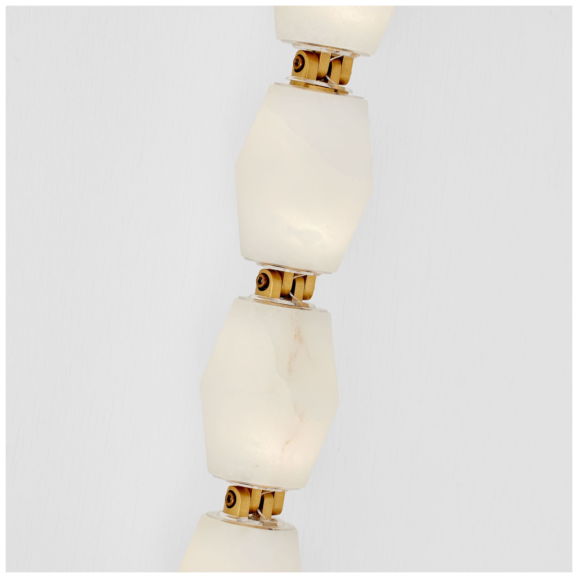 Image 4 Visual Comfort Modern 30K LED 28 inch Tall Alabaster and Brass Wall Sconce more views