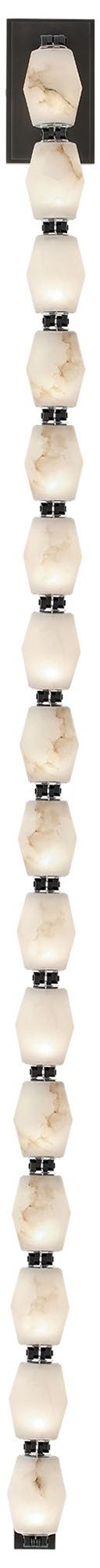 Visual Comfort Modern 30K LED 53 inch Tall Alabaster and Bronze Wall Sconce