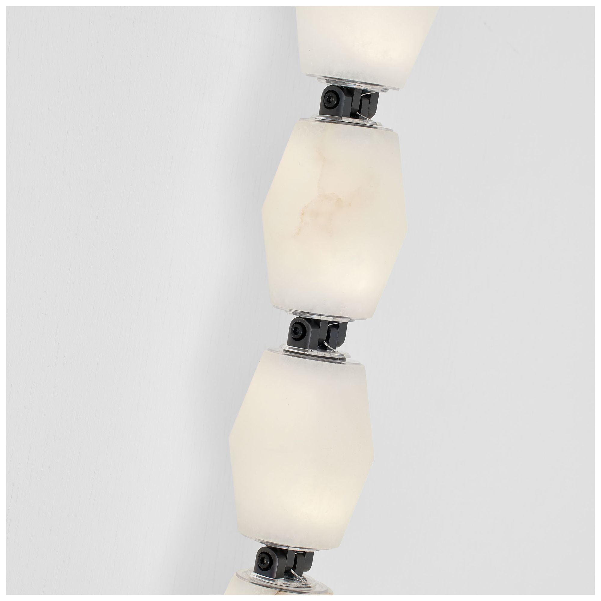 Image 4 Visual Comfort Modern 30K LED 53 inch Tall Alabaster and Bronze Wall Sconce more views
