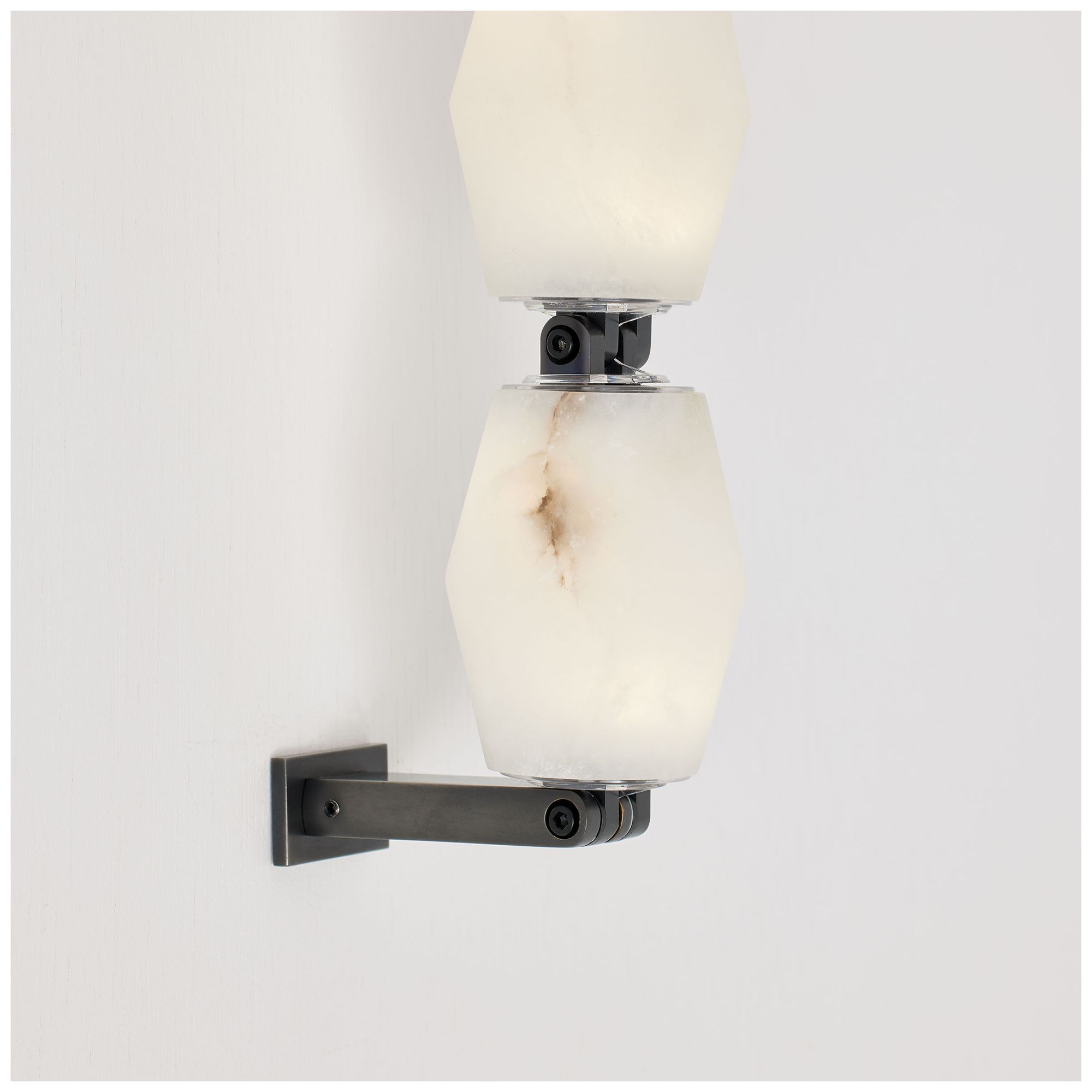 Image 5 Visual Comfort Modern 30K LED 53 inch Tall Alabaster and Bronze Wall Sconce more views